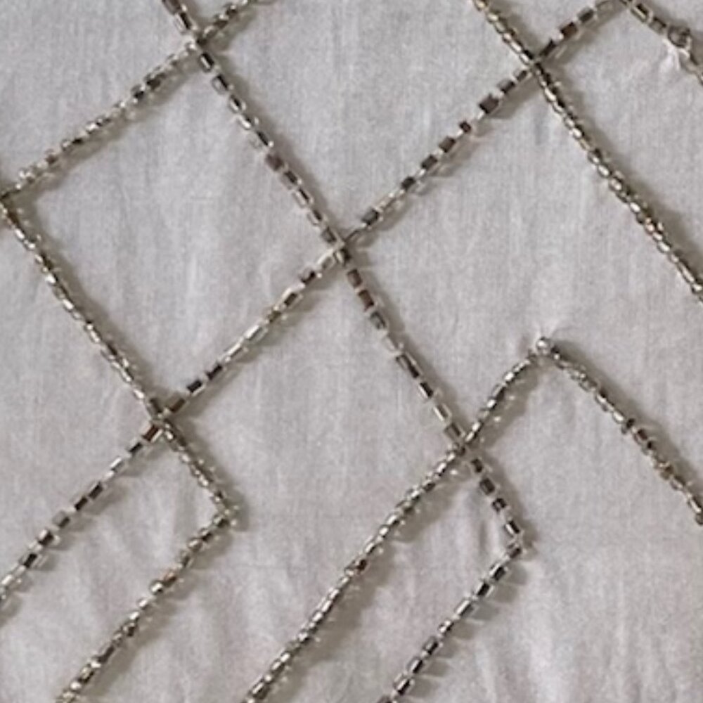 NWT At Home Gray Beaded Pillow Perfect for a Dorm or Bedroom